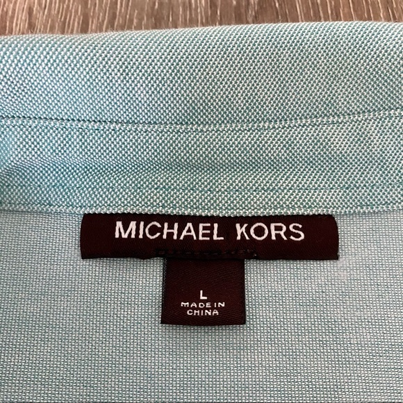 Michael Kors Mint Green Luxury Knit Polo Shirt - Picture 4 of 9